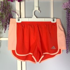 Adidas climalite two tone pink and orange shorts